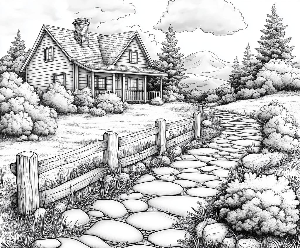 Midjourney stylize parameter 1000 for coloring page