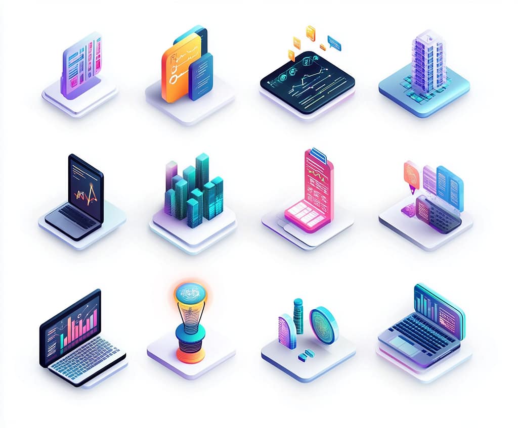 set of 12 icons. create icons to make money with Midjourney 