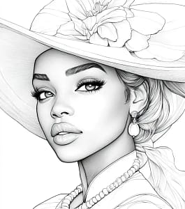 woman coloring page